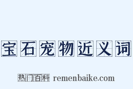 宝石宠物近义词是什么意思的图片